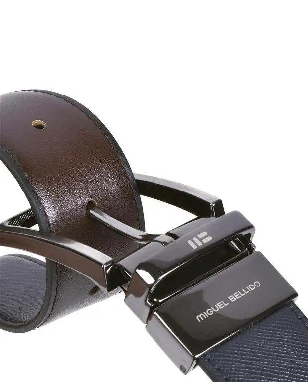 Cinturón Miguel Bellido · Piel Legitima · Hombre · Reversible · Ancho 32mm - Imagen 3