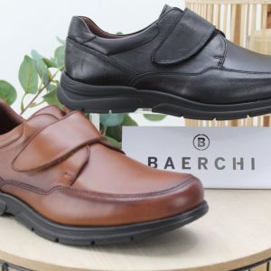 Zapato Baerchi ancho especial,todo en piel y cierre velcro,ref1252