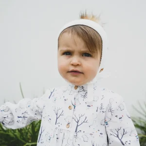 Vestido de bebé estampado Cocote y Charanga
