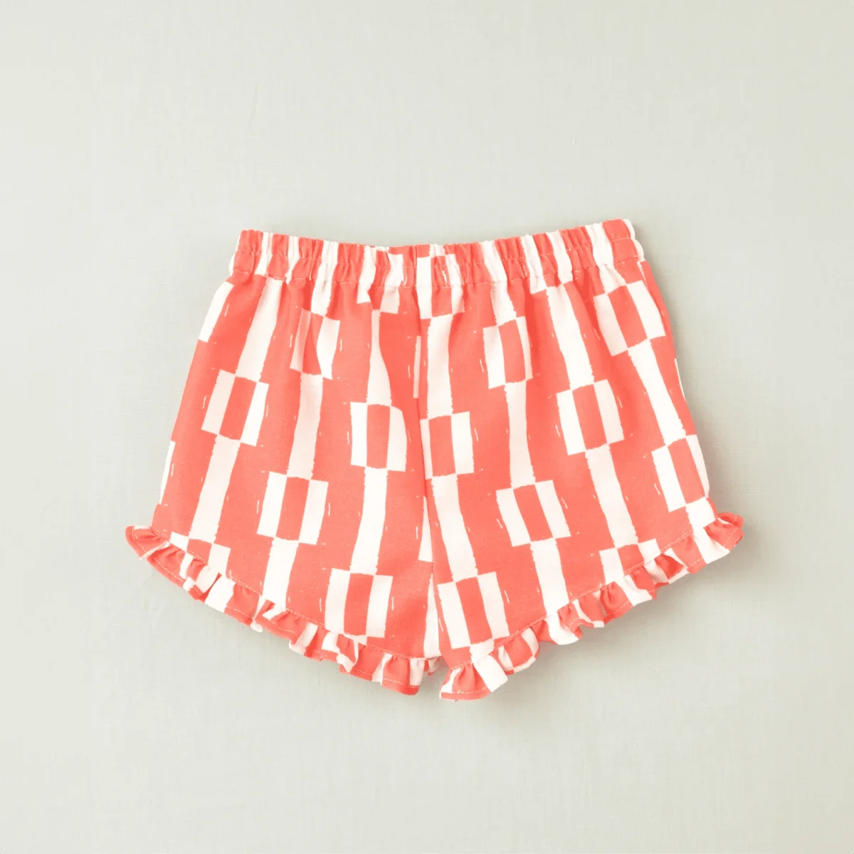 Pantalón corto niña geométrico rojo - Imagen 3