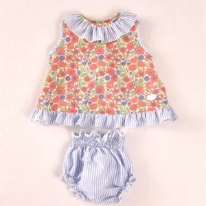 Conjunto bebé niña floral con cubrepañal | Cocote by Charanga