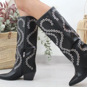 Espectacular bota cowboy con remache,ref KF9