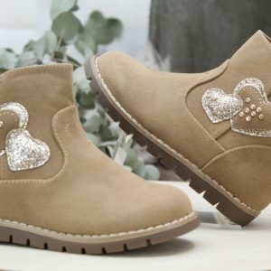 Botin para niña en suave antelina con cremallera interior,ref1488
