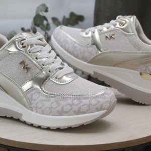 Sneakers en suave poli piel combinada,ref423