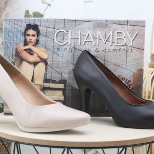Stiletto nacional todo en piel y planta de gel