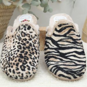 Zapatilla de casa para mujer Alcalde con piso de caucho ,REF60019