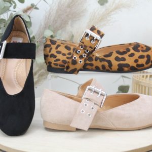 Merceditas en suave antelina disponible en 3 colores