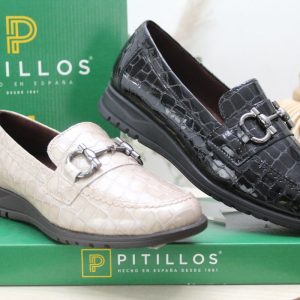 Zapato pitillos todo en piel con piso de latex flexible,ref20201
