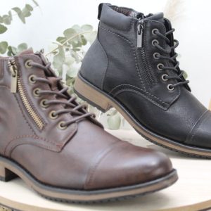 Bota casual para hombre en suave poli piel,ref96