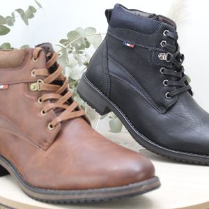 Bota casual para hombre en suave poli piel,refN33
