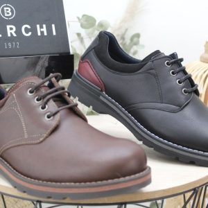 Zapato Baerchi en piel engrasada con piso de látex y plantilla extraíble,ref5060