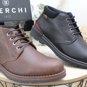 Bota Baerchi en piel engrasada con piso de látex y plantilla extraíble,ref5066