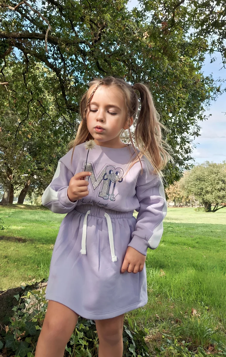 Vestido de niña morado - Imagen 5