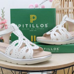 Sandalia Pitillos toda en piel,muy cómoda y ligera, ref20313