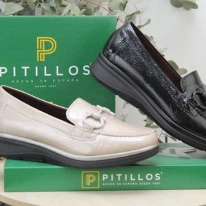 Zapato cómodo de la marca Pitillos todo en Piel charol,ref10701