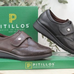 Zapato cómodo de la marca Pitillos todo en piel y cierre velcro,ref10710