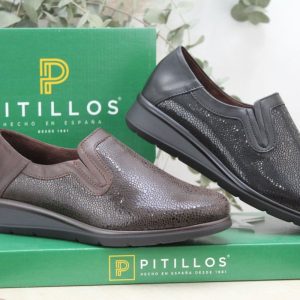 Zapato cómodo todo en piel marca Pitillos,ref10711