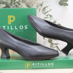 Zapato Pitillos estilo salón todo en piel,muy cómodo,ref10854