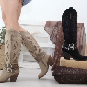 Bota Cowboy con hebillas, ref9981