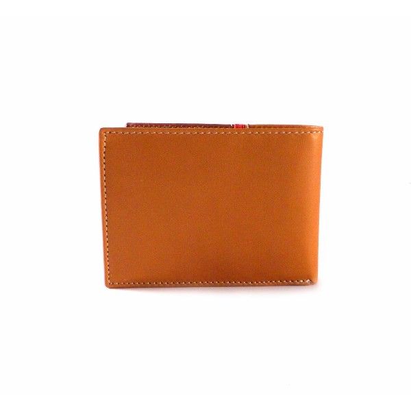 Billetera piel Nilo americana sin cierre con monedero en colores camel - Imagen 3
