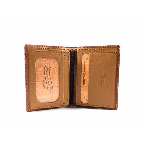 Billetera en piel Nilo color camel para hombre - Imagen 4