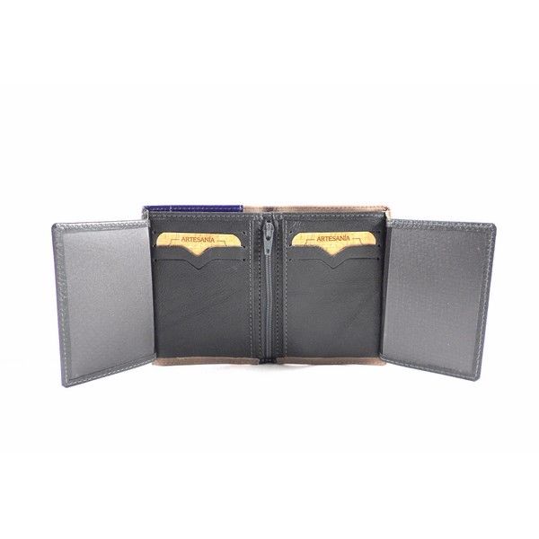 Billetera/tarjetero en piel Nilo combinada para hombre - Imagen 5