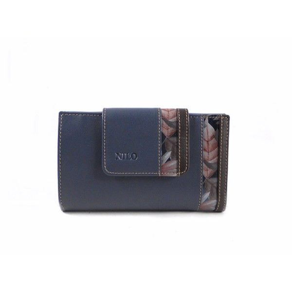 Billetera mediana piel Nilo flores print para mujer - Imagen 6