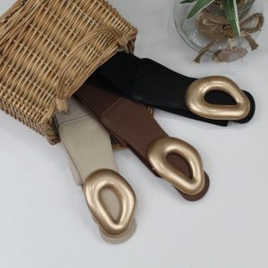 Cinturon elastico con detalle en poli piel,ref14299