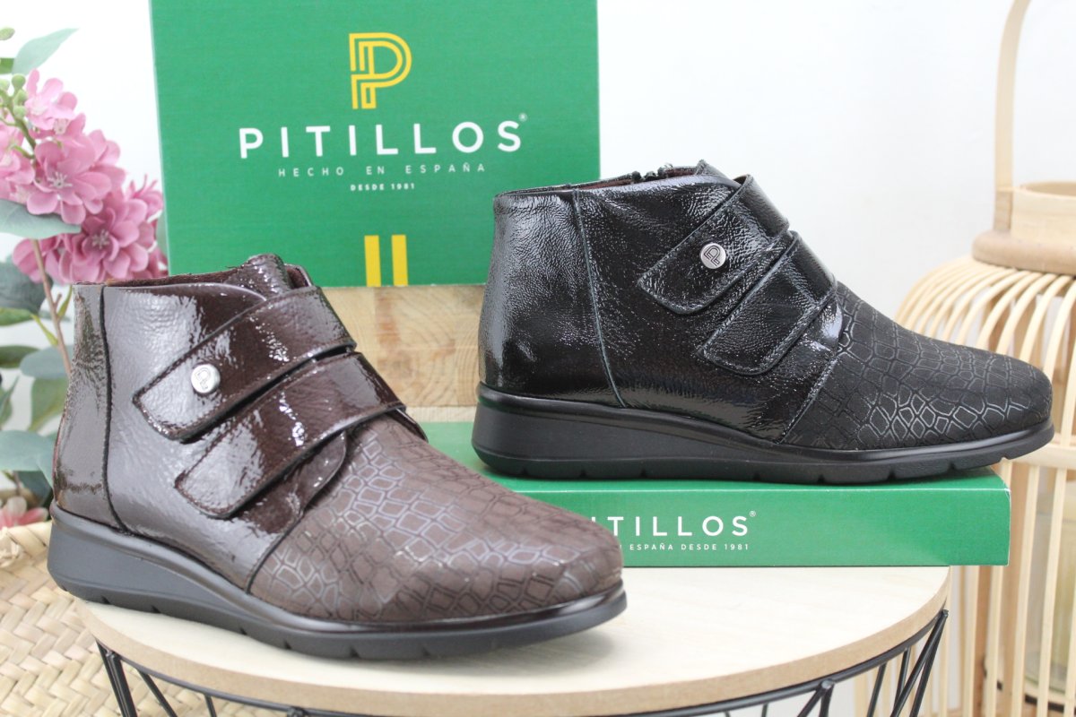 Botín Pitillos con velcro, muy ancho,cómodo y ligero,ref11514