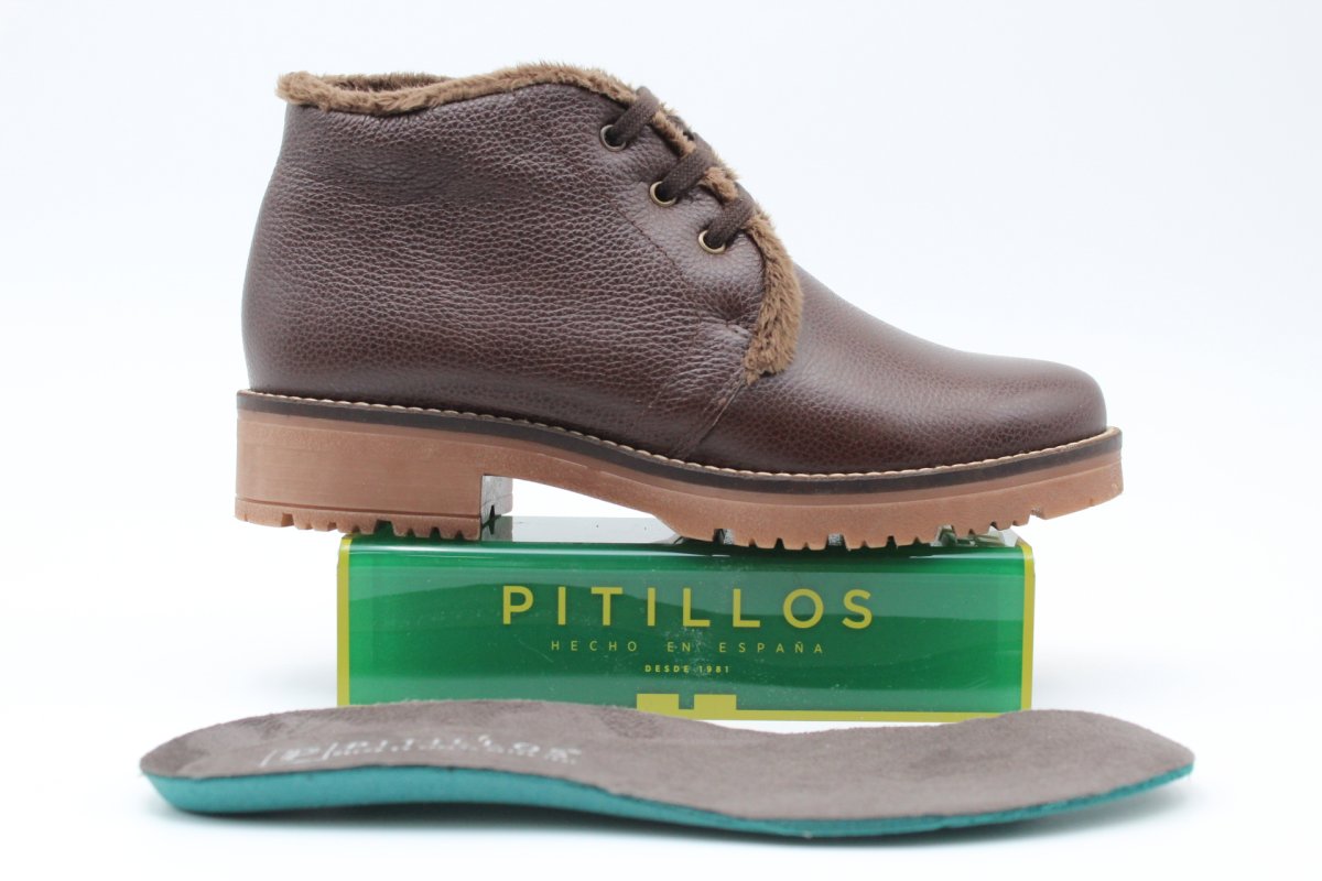 Botín Pitillos con cordón forrado de pelo y piso antideslizante,ref11566 - Imagen 3
