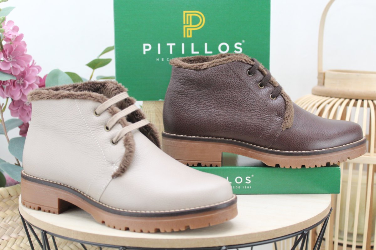 Botín Pitillos con cordón forrado de pelo y piso antideslizante,ref11566 - Imagen 2