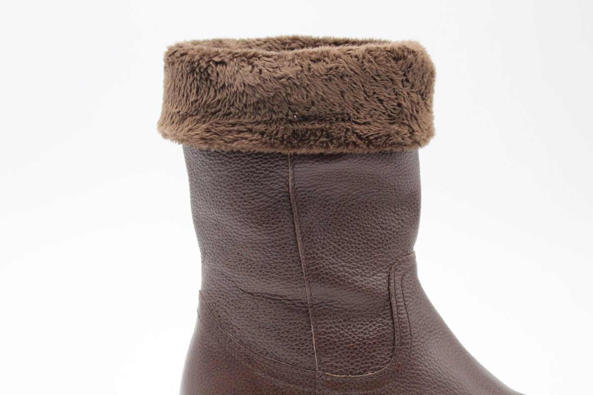 Bota Pitillos de 1/2 caña toda en piel con forro de pelo,ref11568 - Imagen 3