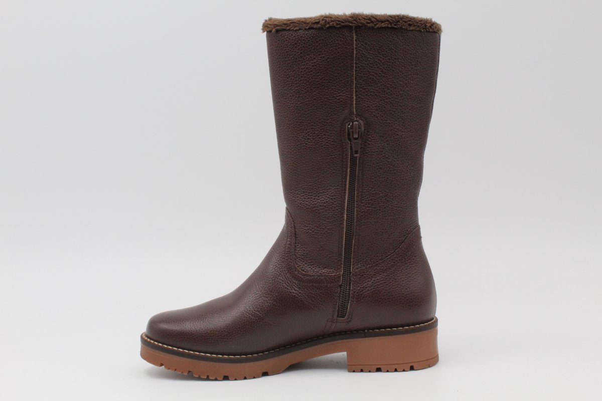 Bota Pitillos de 1/2 caña toda en piel con forro de pelo,ref11568 - Imagen 5