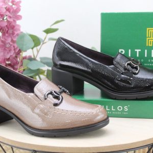 Zapato Pitillos todo en piel charol con tacón de 5.2cm,ref11621