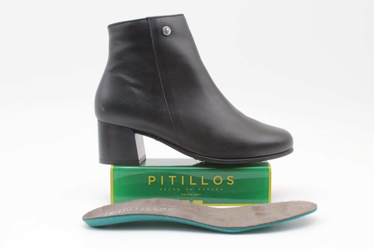 Botín Pitillostodo en piel con tacón de 4.8cm,ref11624 - Imagen 3