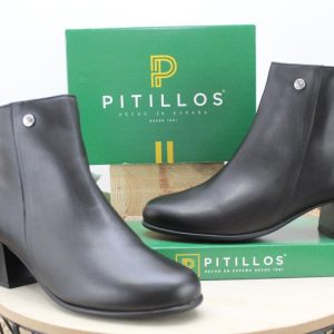 Botín Pitillostodo en piel con tacón de 4.8cm,ref11624