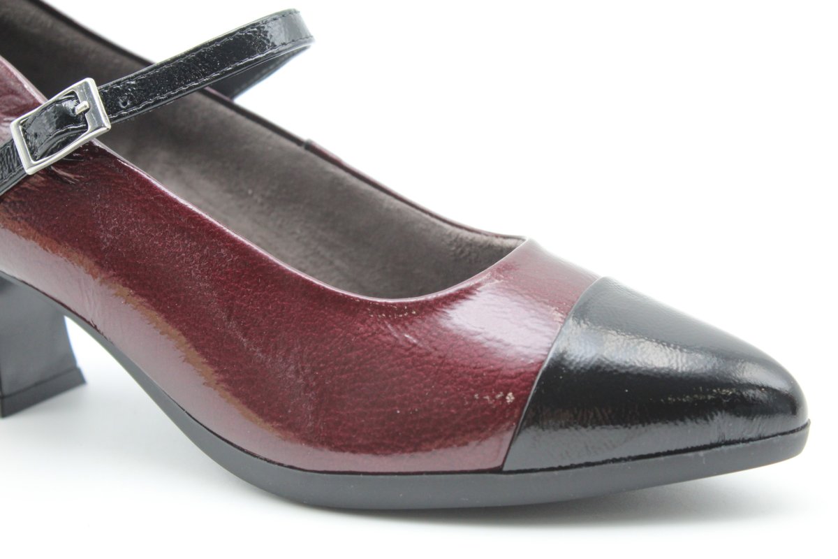 Zapato Pitillos con pulsera,combinado en piel charol,ref11683 - Imagen 4