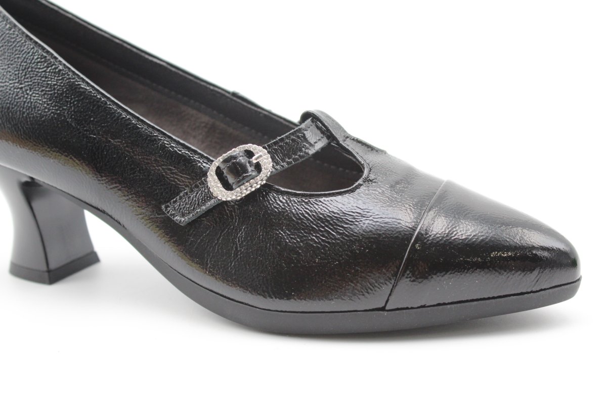 Zapato pitillos para vestir todo en piel charol,comodo y elegante,ref11685 - Imagen 5