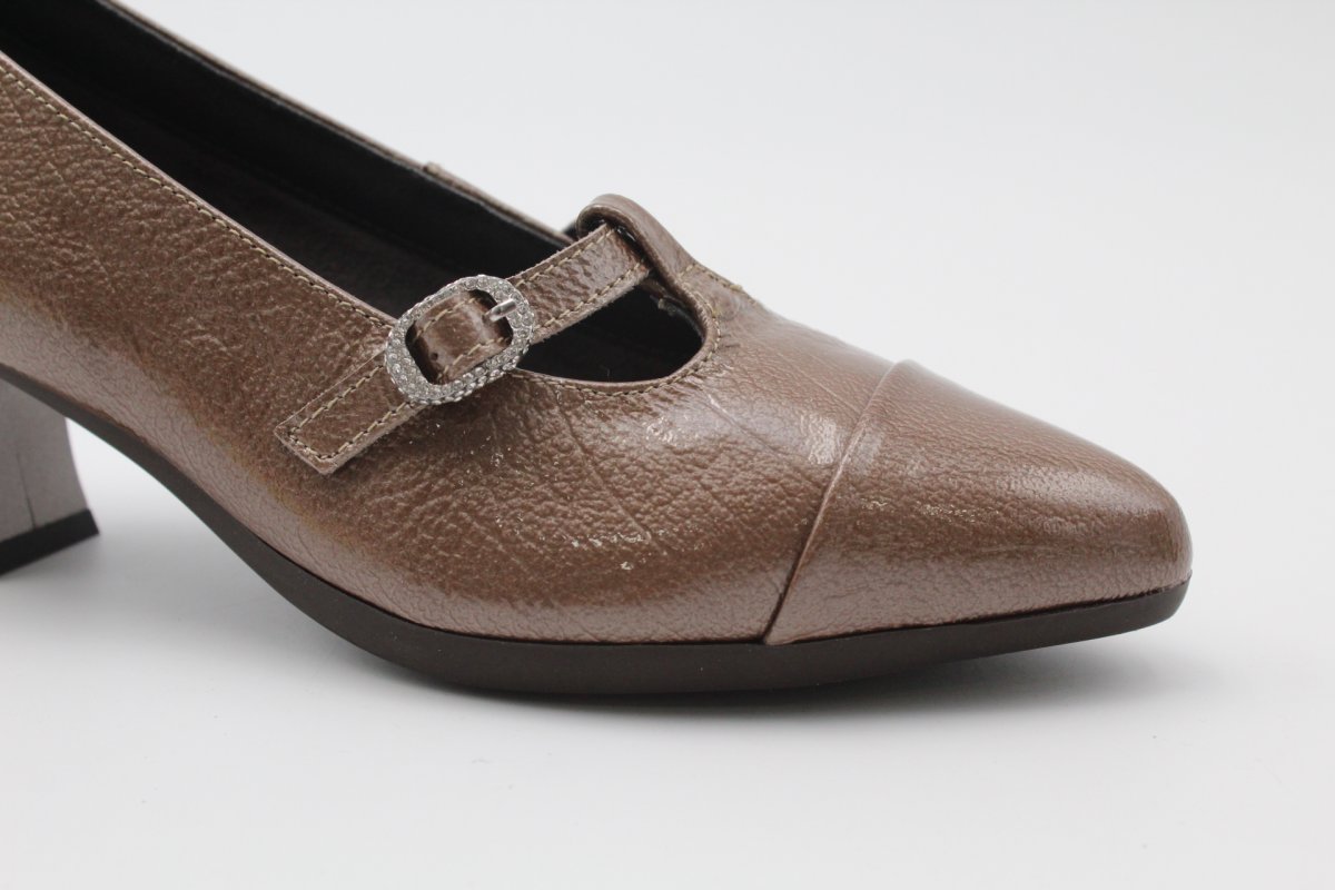 Zapato pitillos para vestir todo en piel charol,comodo y elegante,ref11685 - Imagen 6