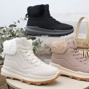 Botin casual-sport en poli piel con adorno pelo,ref0105