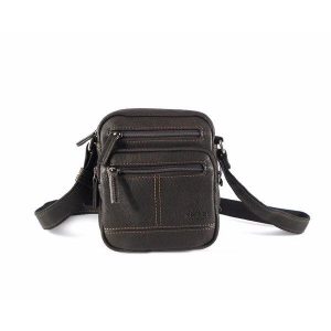 Bandolera hombre Matties cremalleras en marrón o negro