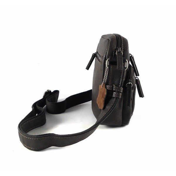 Bandolera hombre Matties cremalleras en marrón o negro - Imagen 3