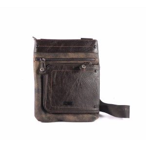 Bandolera hombre plana Matties con cremalleras