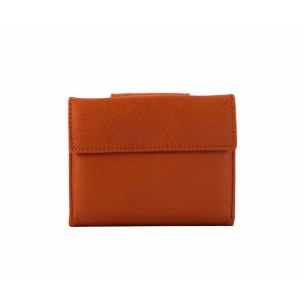 Cartera de piel pequeña mujer en color cuero - Imagen 6