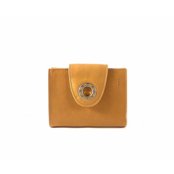 Cartera de piel pequeña mujer en color cuero - Imagen 2