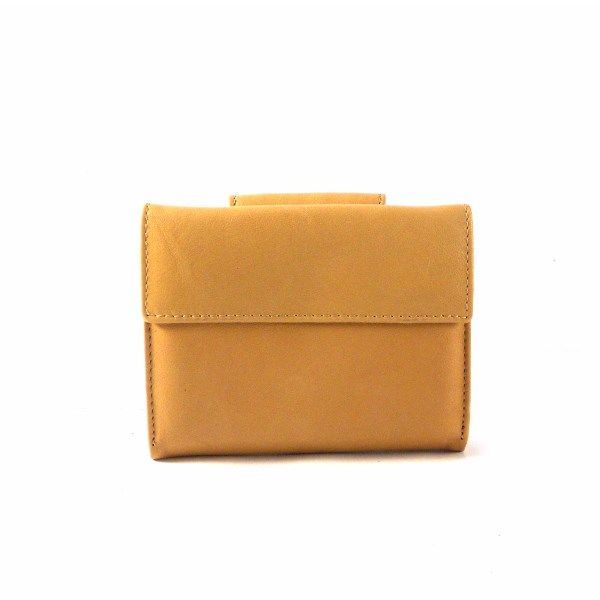 Cartera de piel pequeña mujer en color cuero - Imagen 8