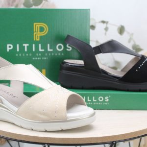 Sandalia Pitillos en piel,muy cómoda y ligera,ref11042