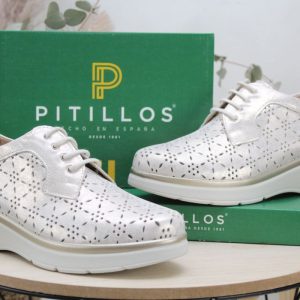 Blucher Pitillos todo en piel troquelada,ref11240
