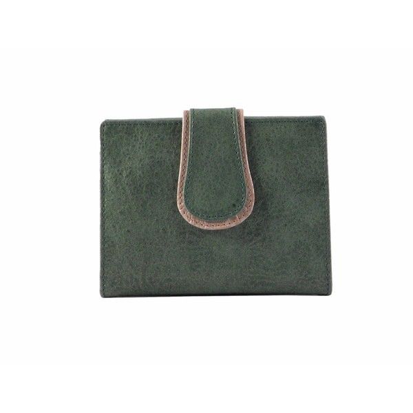 Billetero pequeño para mujer en piel Nilo color beis o verde - Imagen 4
