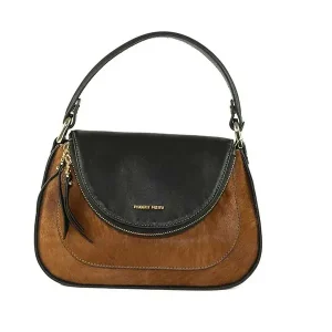 Bolso ROBERT PIETRI · MEGAN · Bandolera en Piel Natural y Pelo · Color Cuero